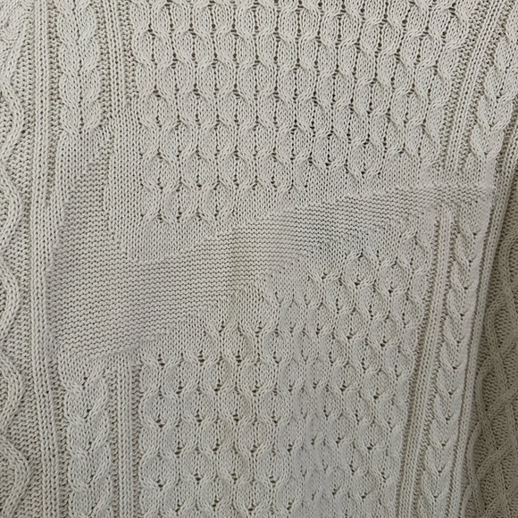 Nike Life Cable Knit Turtleneck Sweater Off White Bone FB7770-072 Men’s - Picture 3 of 9